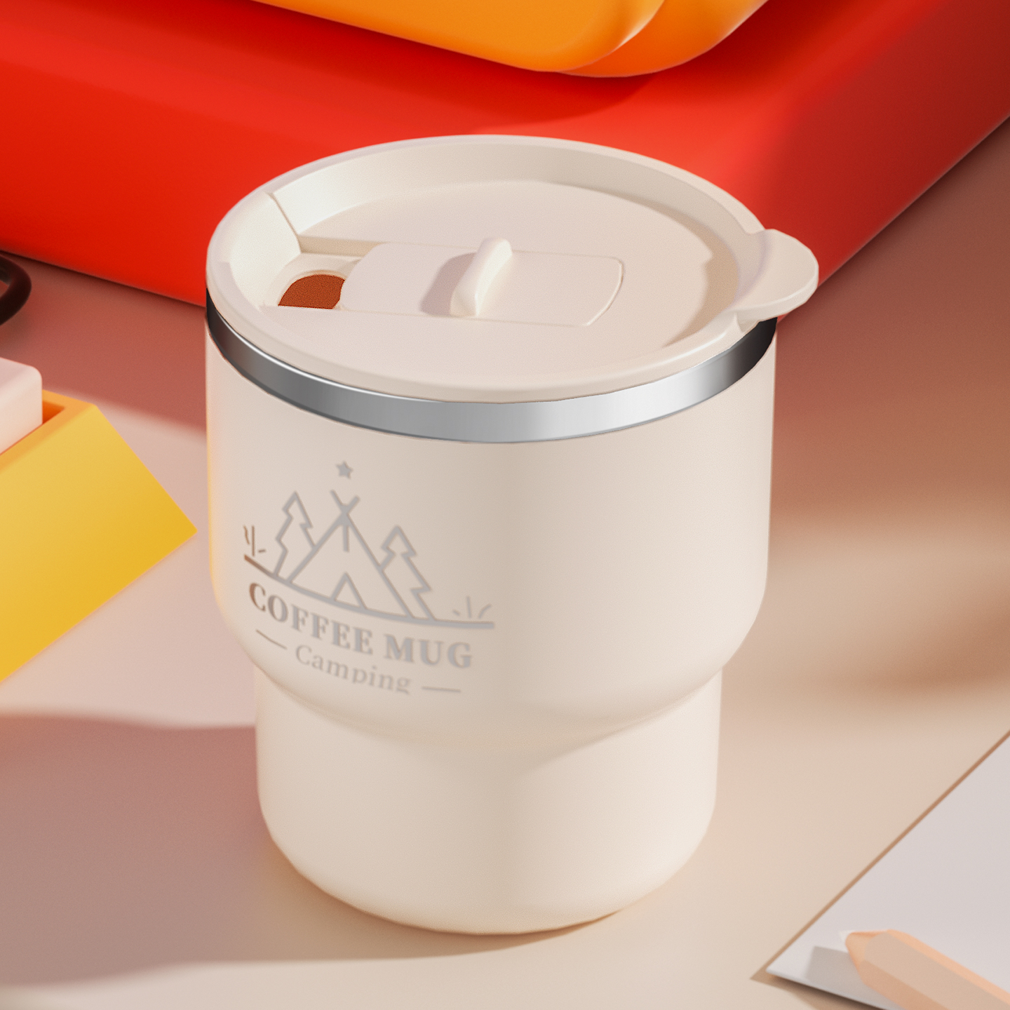 400ML Thermal Cup 304 Stainless Steel Double Layer Insulated Water Cup Office Milk Coffee Mug Student Portable Sealed Tumbler - Image 12