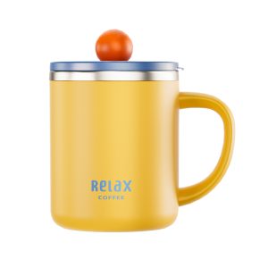 1pc 400ml/13.5oz Stainless Steel Travel Coffee Mug with Lid | Reusable,Hand Wash Only, ldeal for Office,Sports, And Outdoor